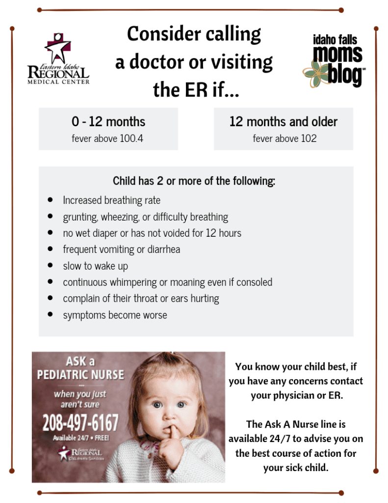 does my child need to see a doctor or visit the er